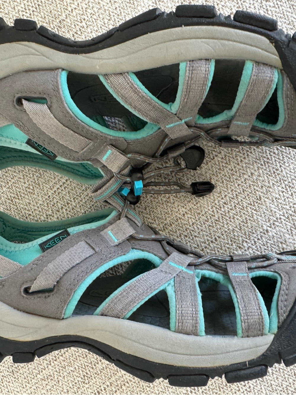 KEEN Whisper Waterproof Hiking Sandals Gray Teal Blue Size 9 - Picture 8 of 11